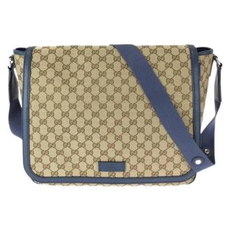 Gucci Pre-owned GG Canvas Leren Schoudertas - Heren - Vintage Schoudertas - Beige - ONE Size - Leer - Vintage