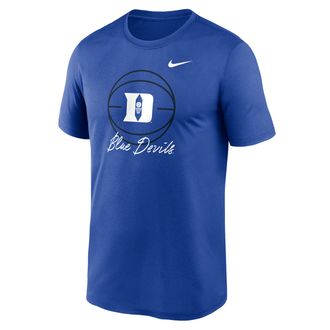 Nike Duke Primetime Nike Mens Dri-FIT College T-Shirt in Blue | NKGK4EVDU-L42