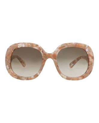 Chlo&eacute; Square-Frame Recycled Acetate Sunglasses