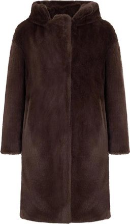 Herno Abrigo Largo Efecto Piel - Jackets - Mujer - Marr&oacute;n - XL