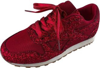 Generic Womens Orthopedic Running Trainers Women Wide Fit Lightweight Shoes Womens Fashion Casual Breathable Sport Shoes White Sneakers Green Sneakers (Red,4.