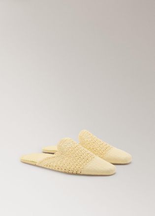 Mango Pantofole crochet giallo pastello - Donna - 36 - MANGO