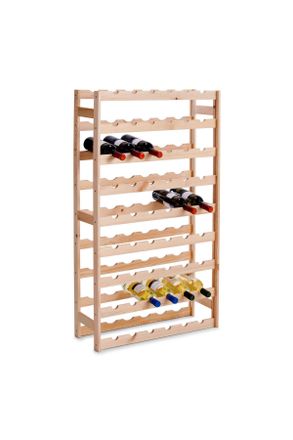 ZELLER PRESENT Weinregal, Naturfarben, Holz, Kiefer, 67.5x118x25 cm, Holzm&ouml;bel, Holzregale, Weinregale Holz