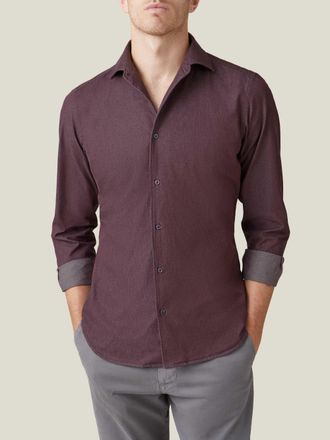 Luca Faloni Burgundy Denim Shirt