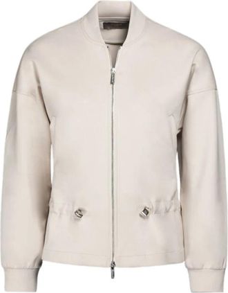 Moorer Tija-It Bomber Sweatshirt - Dames - Bomber jackets - Beige - XS - Katoen - Jassen