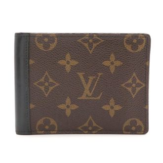 Louis Vuitton Black Brown Galle Monogram Canvas Wallet (Bi-Fold) (Pre-Owned)