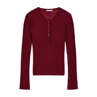 Patrizia Pepe Long Sleeve Top - Dames - Tops - Rood - Maat: XS Wol