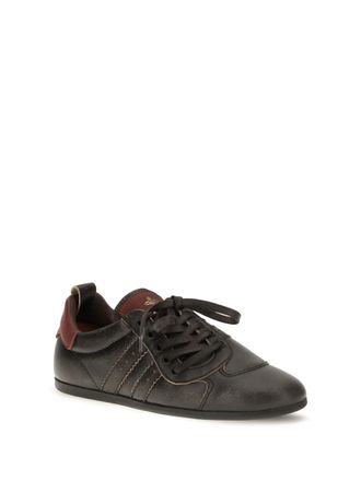 Vivienne Westwood Womens Drunken Leather Sneakers Off Black