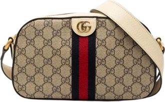 Gucci Pre-owned Cross Body Bags, female, Beige, Size: ONE SIZE Pre-owned Ophidia Crossbody Bag