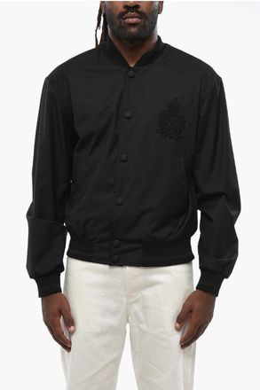 Dolce & Gabbana Bomber in Tinta Unita con Logo Ricamato taglia 46