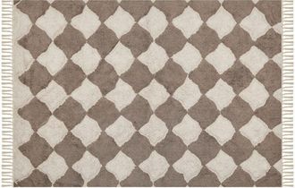 Beliani Rug SINOP Beige 160 x 230 cm Cotton