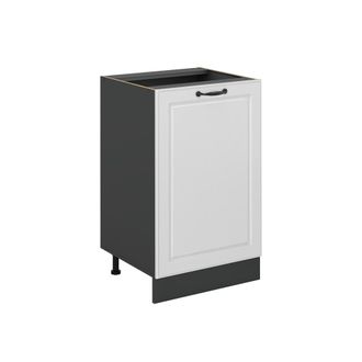 Vicco Mueble Bajo De Cocina R-line, Blanco Casa De Campo/antracita, 50 Cm Sin Encimera, Vicco