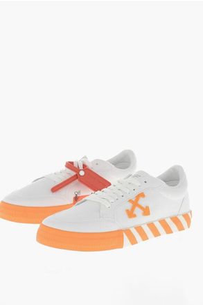 Off-white Low-Top VULCANIZED Canvas Sneakers with Contrast Details size 45