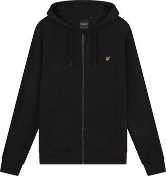 Lyle & Scott Mid Layers Zip Door Hoodie - Heren - Vesten met rits - Zwart - 2XL - Hoodies & sweatvesten