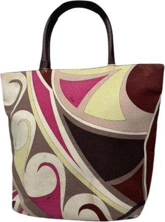 Emilio Pucci Pre-owned Canvas Tote Bag - Dames - Vintage Shopper - Veelkleurig - ONE Size - Vintage
