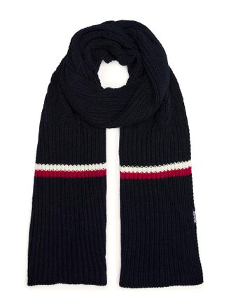 Tommy Hilfiger Mens Monotype Chunky Knit Scarf (Space Blue) One Size