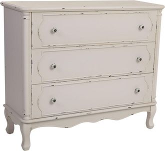 Wanderlust Deco C&oacute;moda de madera envejecida de 3 cajones 100 x 38 x 87h cm