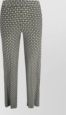 Whyci straight leg trousers all over print
