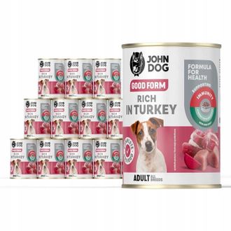 OEM Alimento Para Perros John Dog Good Form Sabor Pavo, 12 X 400 G