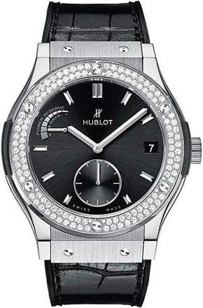 Hublot Classic Fusion Hand Wind Diamond Mens Watch 516.NX.1470.LR.1104