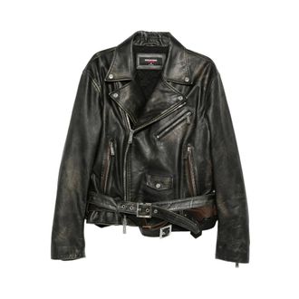 Dsquared2 Heren, Jassen, Zwart, Maat: XL Leer