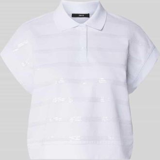 Zero T-Shirt mit Umlegekragen in Weiss, Gr&ouml;&szlig;e 44