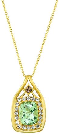 Le Vian 14K 2.75 Ct. Tw. Diamond & Green Quartz Pendant