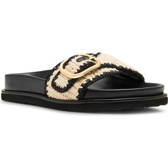 Steve Madden Memphis Slide Sandal in Black Multi at Nordstrom Rack, Size 8.5