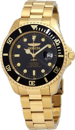 Invicta Pro Diver Automatic Black Dial Yellow Gold-tone Mens Watch 28948