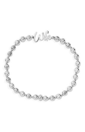 Alex and Ani Wife Elongated Crystal Stretch Bracelet in Silver at Nordstrom