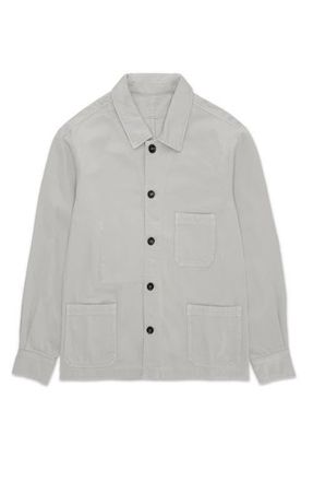 Fortela Seneca Cotton Overshirt in Grey at Nordstrom, Size 52 Eu