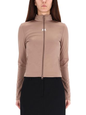 Courr&egrave;ges Biker Cropped Slim Jacket
