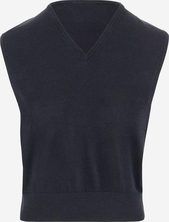 Bottega Veneta Womens Cotton And Viscose Twin-Set Sweater Navy