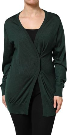 Dolce & Gabbana Womens Cashmere Silk Cardigan Green