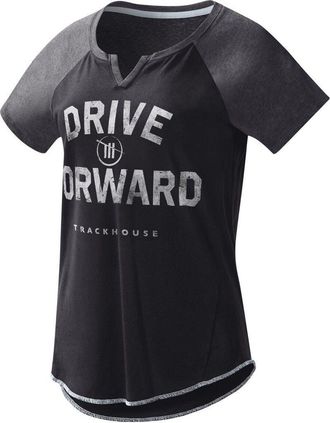 G-III 4Her by Carl Banks Womens G-III 4Her by Carl Banks Black TRACKHOUSE RACING Grand Slam Tri-Blend Notch V-Neck T-Shirt at Nordstrom, Size X-Large