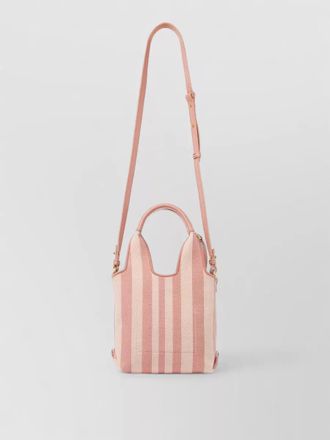 Chlo&eacute; mini stripy jacquard tote bag