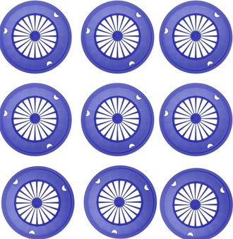 OEM Juego De 12 Soportes De Pl&aacute;stico Reutilizables Para Platos De 23 Cm, Color Azul, Ideales Para Fiestas, Barbacoas Y Picnics