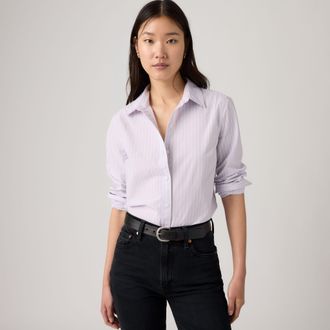Levi's Carlile Classic Poplin Shirt - Womens - XL - Blue