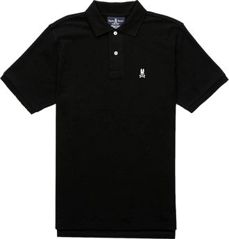 Psycho Bunny Mens Psycho Bunny Classic Polo Black Shirt B6K001ARPC-BLK