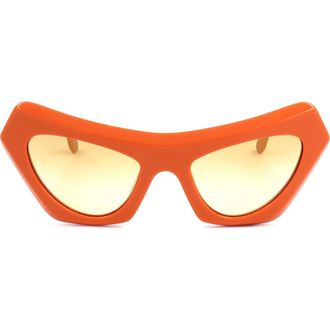 Marni 56mm Cat Eye Sunglasses in Orange /Brown at Nordstrom Rack