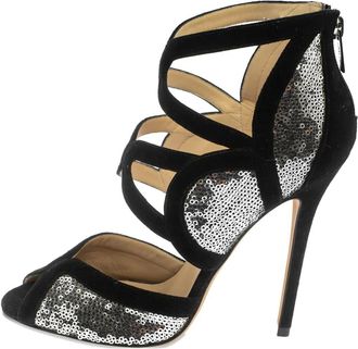 Jimmy Choo London Sandali con paillettes 125mm - Nero