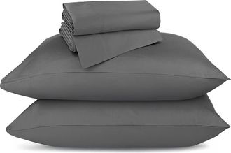 California Design Den Hotel Luxe 800 Thread Count 100% Cotton Sateen Sheet Set in Grey at Nordstrom, Size Queen