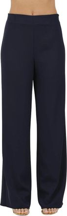 Corte dei Gonzaga Pantalone - Dames - Wijde Broeken - Blauw - XL - Leer - Broeken