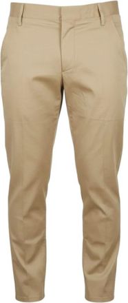 Entre Amis Broeken, Heren, Beige, W33, Katoen, Senna Slim-fit Cropped Broek