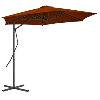 Berkfield Home Outdoor Parasol with Steel Pole Terracotta 300x230 cm in Brown