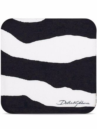 Dolce & Gabbana zebra-print paper coasters (set of 12) - unisex - Paper - One Size - Black