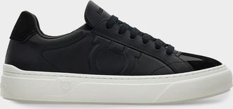 Ferragamo Men & apos;s Gancini Leather Low-Top Sneakers