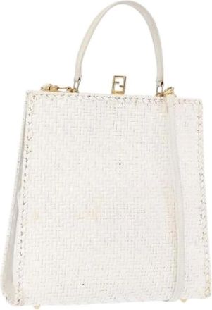 Fendi Pre-owned Handbags, female, White, Size: ONE SIZE Pre-owned Leather Handbag