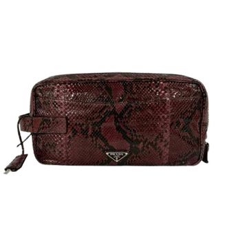 Prada Borsa Clutch Pre-owned in Pitone - - Pre-owned - Donna - Rosso - ONE SIZE