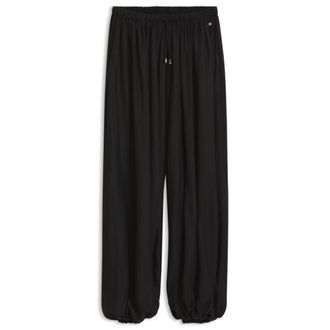 BOSS Wide-leg-fit pants blended with modal